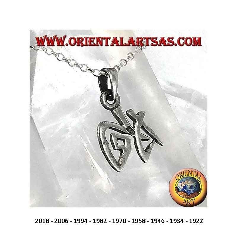 Pendentif Zodiaque Chinois Argent 925 - Symbole Chance Calendrier