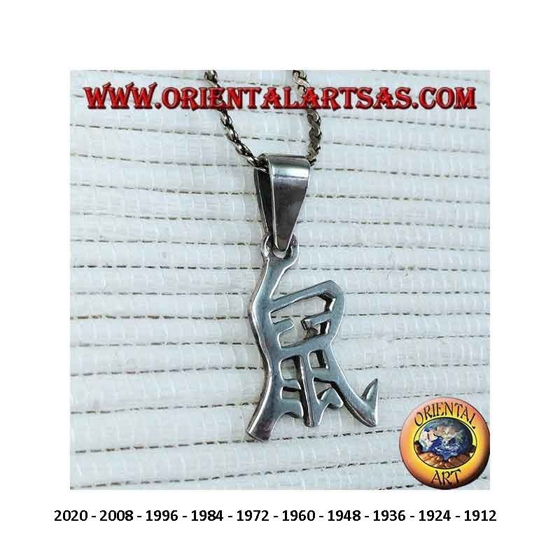 Colgante Zodiaco Chino Plata 925 - Símbolo de la Suerte del Calendario