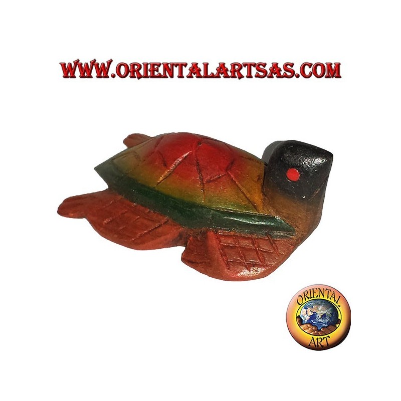 Tortue de mer, petit bois de teck