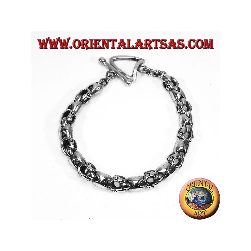 Bracciale  in argento a snodo