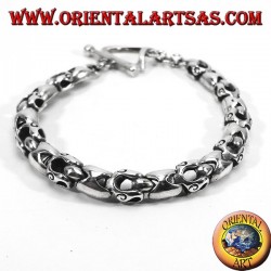 Silver bracelet articulated