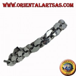 pulsera de plata, cadena de forma de media luna