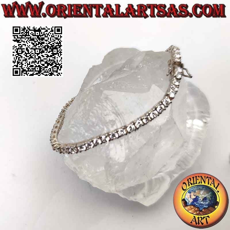 Tennisarmband aus 925 ‰ Silber mit 3 mm naturweißen Zirkonen