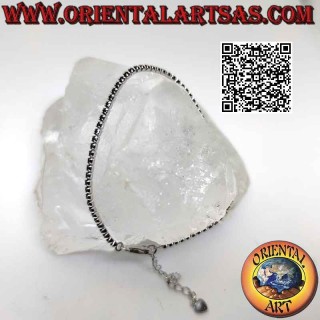 Bracelet tennis en argent 925‰ avec zircons naturels sertis 1,8 mm (réglable)