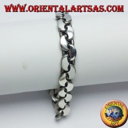 Bracciale  in argento a catena mezzaluna