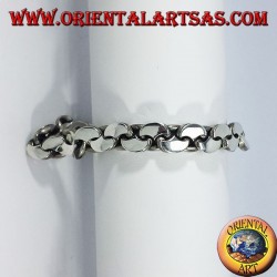 Silver bracelet crescent chain