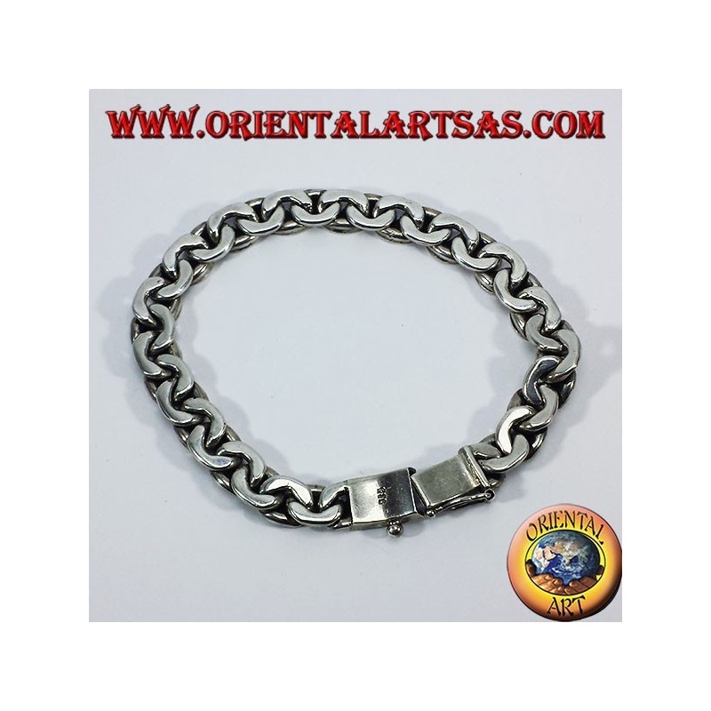 Bracciale  in argento a catena mezzaluna