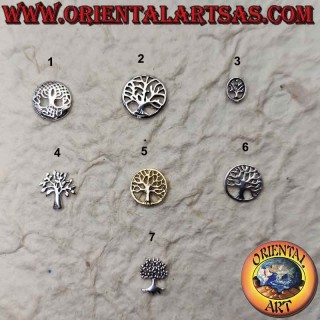 Silver mini earring, the tree of life or cosmic tree Yggdrasil