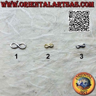 Mini boucle d'oreille en argent, symbole de l'infini