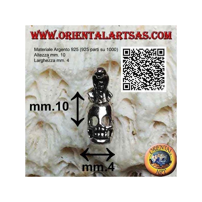 Orecchini In Argento Sterling 925 Con Teschio E Cristalli