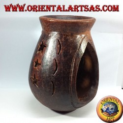 Burning terracotta essences perforated stars and moons