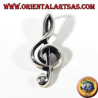 Violinschlüssel Anhänger Silber