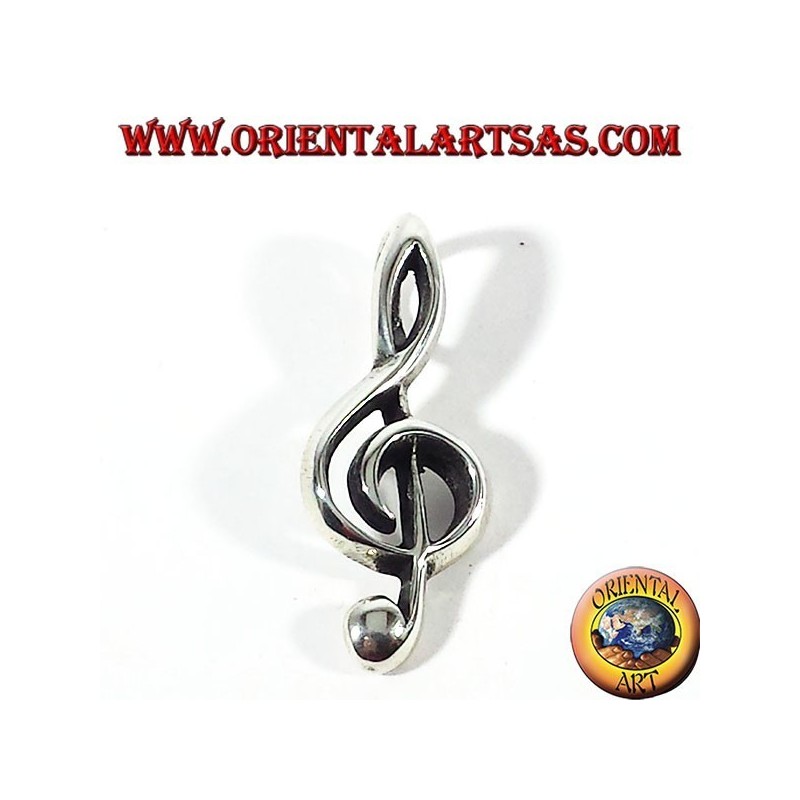 ciondolo in argento chiave di violino