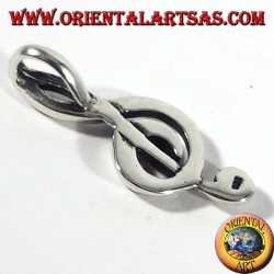 colgante de plata clave de sol