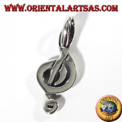 clef triple pendentif en argent
