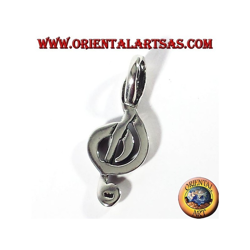 Violinschlüssel Anhänger Silber