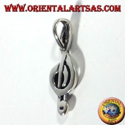 colgante de plata clave de sol