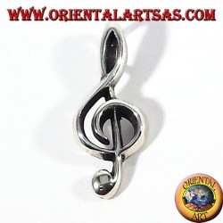 Violinschlüssel Anhänger Silber