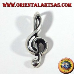 clef triple pendentif en argent