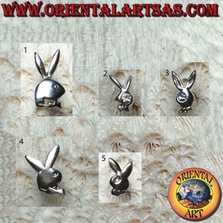 Mini silver earring, the playboy bunny