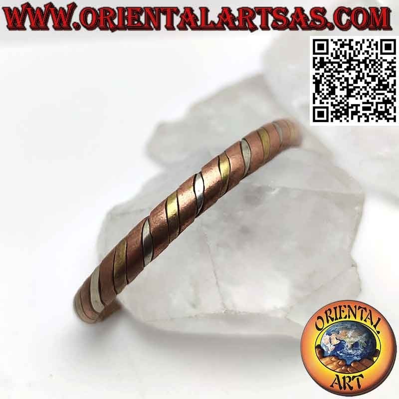 Pulsera de salud en cobre puro, diferentes tejidos.