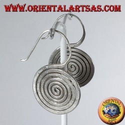 silver earrings, Spiral Karen