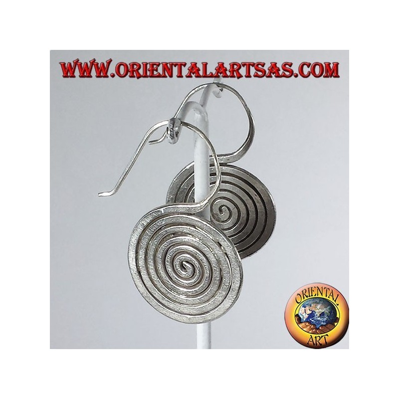 silver earrings, Spiral Karen