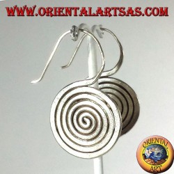 silver earrings, Spiral Karen
