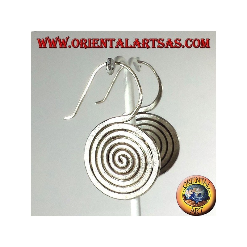 silver earrings, Spiral Karen