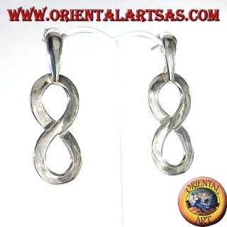 boucles d'oreilles en argent, infini