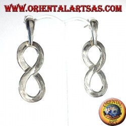 silver earrings, infinite