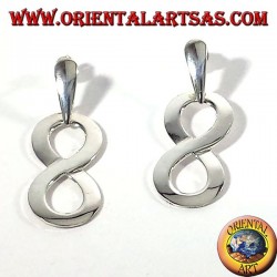 silver earrings, infinite