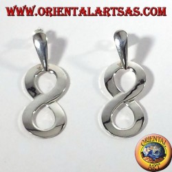 silver earrings, infinite