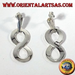 boucles d'oreilles en argent, infini