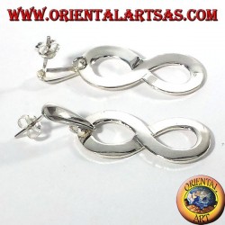 silver earrings, infinite