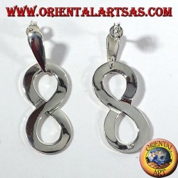 pendientes de plata, infinito