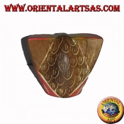 el pequeño búho de colores de madera de teca