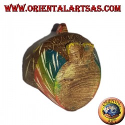 the little owl colored teak wood