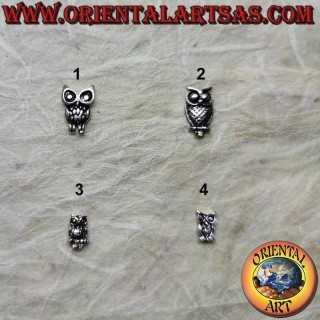 Mini silver earring, the owl