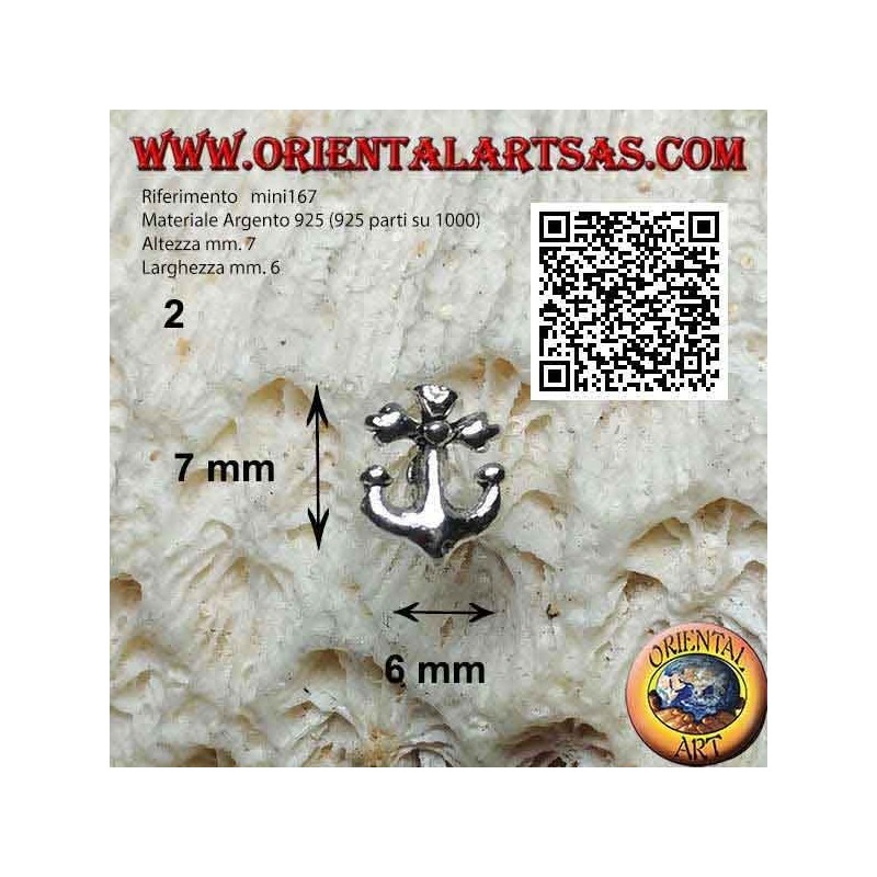 Mini silver earring, maritime symbols (anchor, rudder, etc ...)