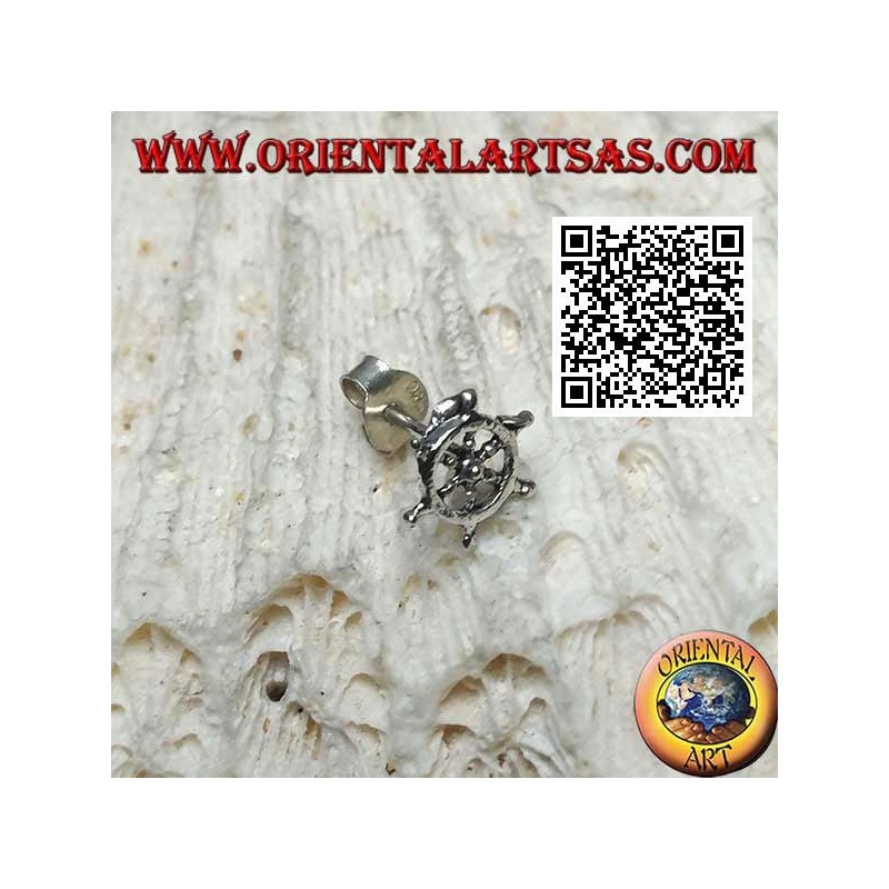 Mini silver earring, maritime symbols (anchor, rudder, etc ...)
