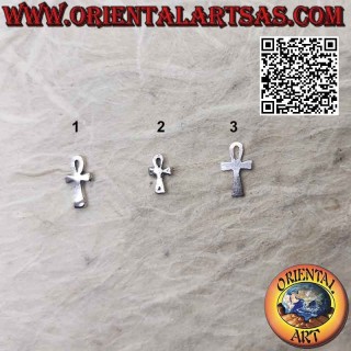 Mini orecchino in argento, la croce Ankh o ansata, "chiave della vita"
