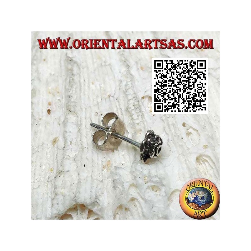 Mini silver earring, the flower (various types)