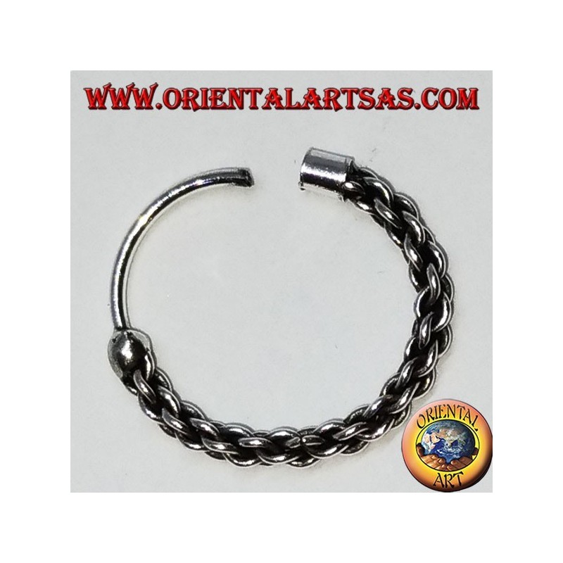 925 ‰ silver earring, machined circle, 12 mm diameter (2)