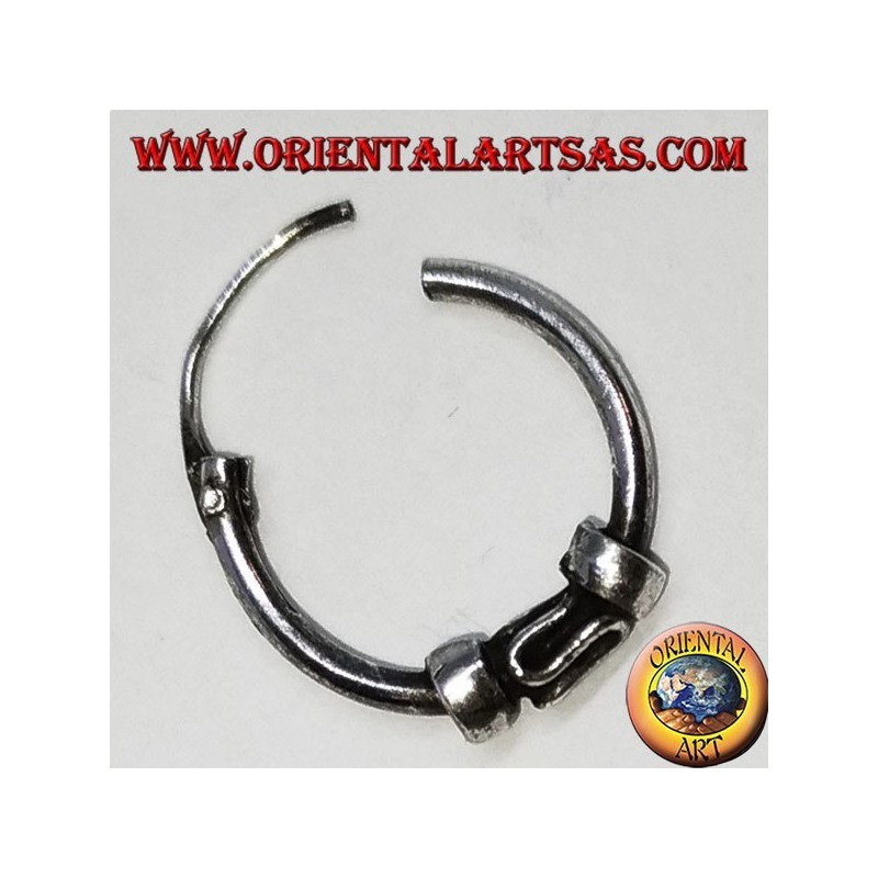 925 ‰ silver earring, machined circle, 12 mm diameter (3)
