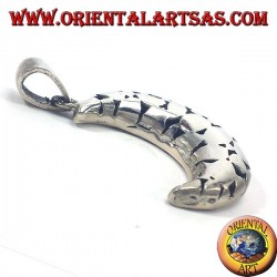 colgante de plata, luna perforado