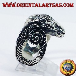 Silver ring Goat of Mendes