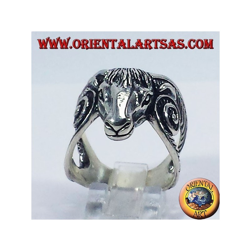 Silver ring Goat of Mendes