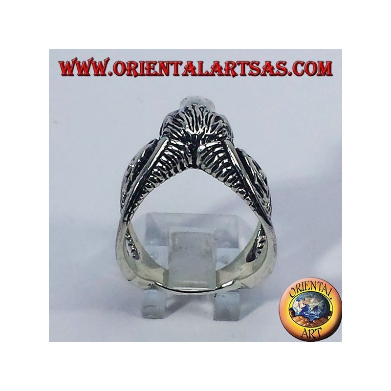 Anello Argento Testa Ariete Capra Mendes 3D Imponente 22mm