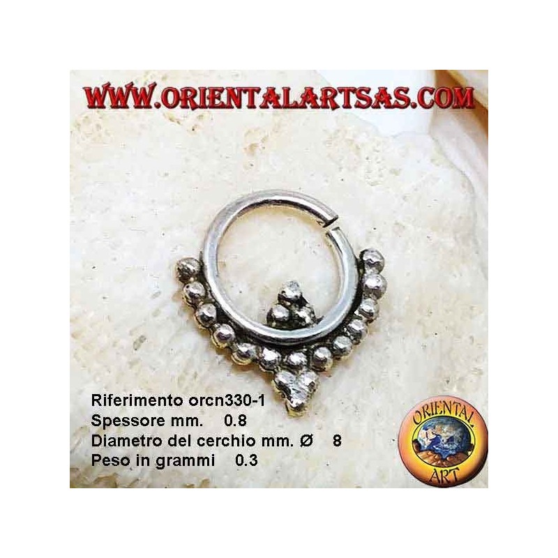Bandeau de nez septum en argent, divers modèles
